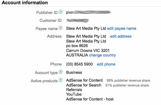 Adsense details requested by mcintyre