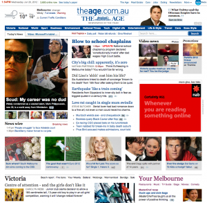 The Age Homepage